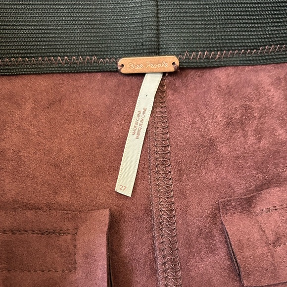 Free People Faux Suede Leggings | Size 27 | Pull-On Skinny Pants - Picture 5 of 10